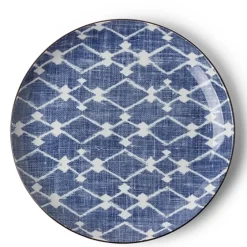 Large Plates^MIYA Company Aizome Hishi 10" Plate