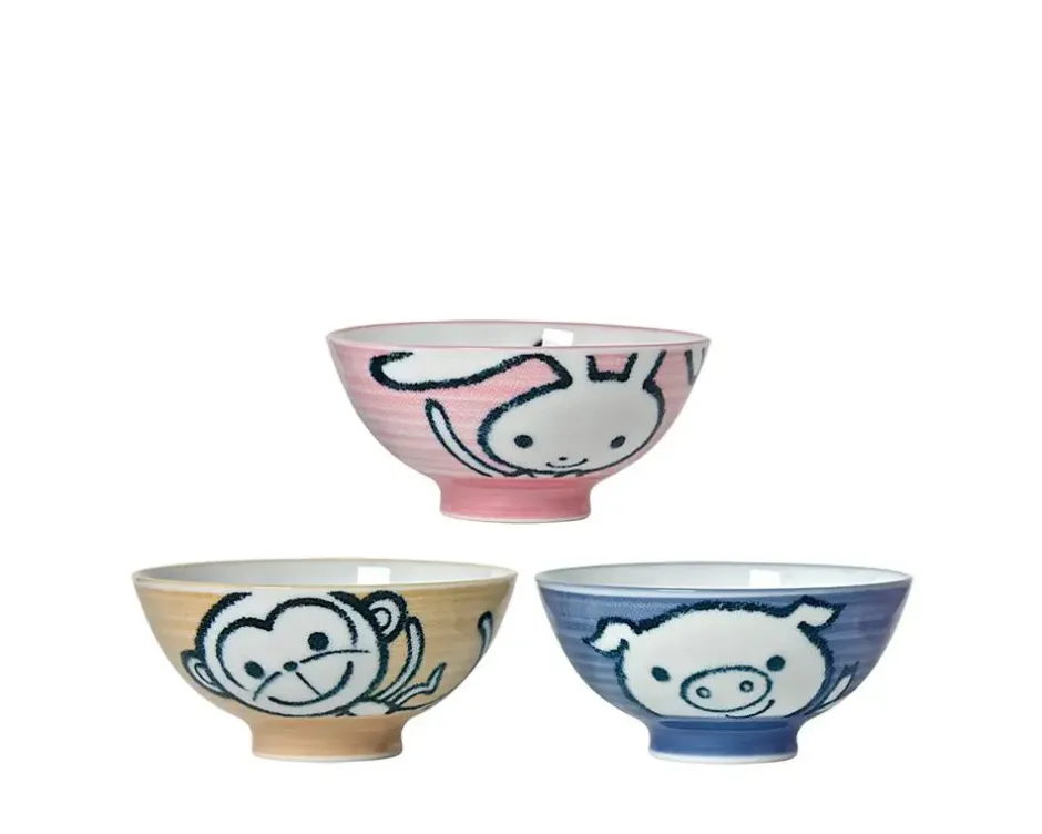 Bowls^MIYA Company Animal 4.5" Rice Bowl Set