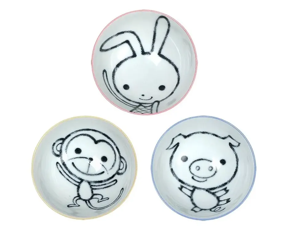 Bowls^MIYA Company Animal 4.5" Rice Bowl Set
