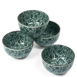 Bowl Sets^MIYA Company Antique Green Karakusa 5" Bowl Set At Miya