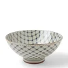 Medium Bowls^MIYA Company Antique Kimono Lattice Bowl 5-5/8"