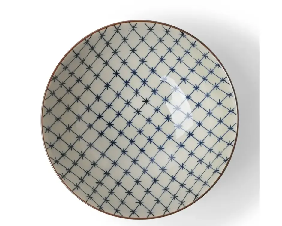 Medium Bowls^MIYA Company Antique Kimono Lattice Bowl 5-5/8"