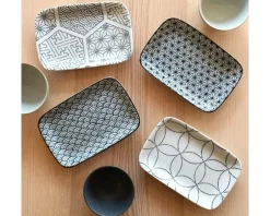Small Plates^MIYA Company Asanoha Plate - Blue/Brown
