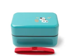Bento Sets^MIYA Company Bento Box Fortune Cat Teal Blue
