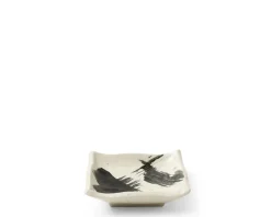 Serving Bowls & Plates^MIYA Company Black & White Brush Sauce Dish