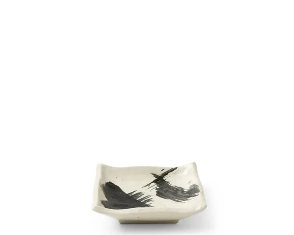Serving Bowls & Plates^MIYA Company Black & White Brush Sauce Dish