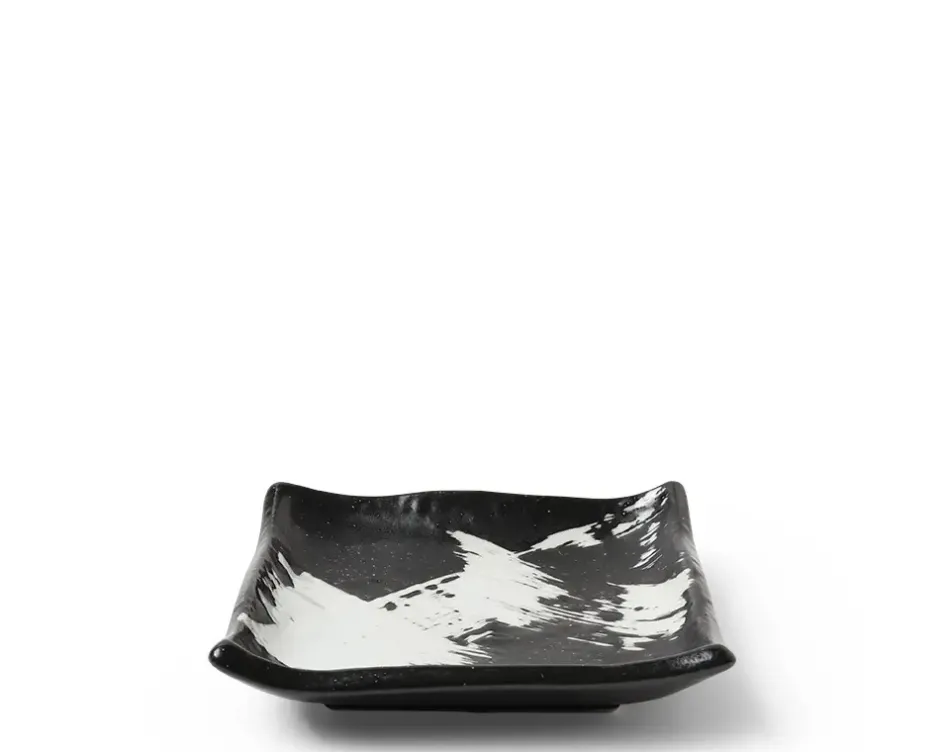 Small Plates^MIYA Company Black & White Brush Small Plate