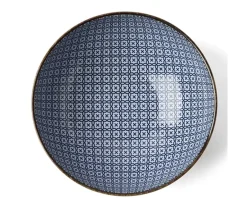 Serving Bowls & Plates^MIYA Company Blue & White Mosaic 8.25