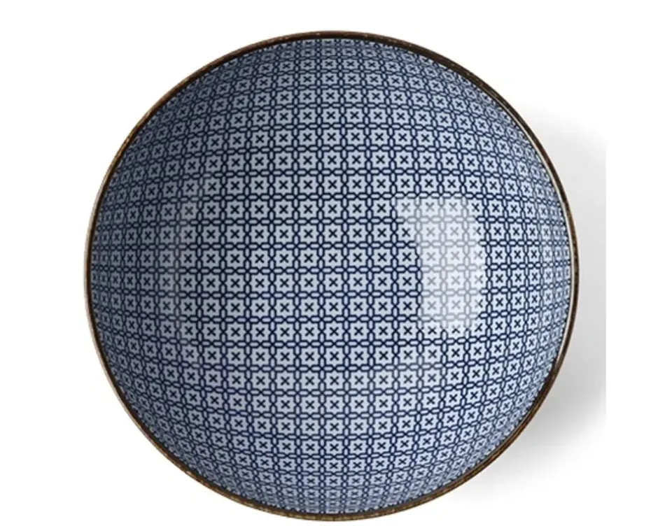 Serving Bowls & Plates^MIYA Company Blue & White Mosaic 8.25" Bowl