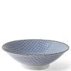 Serving Bowls & Plates^MIYA Company Blue & White Mosaic 9.75" Bowl