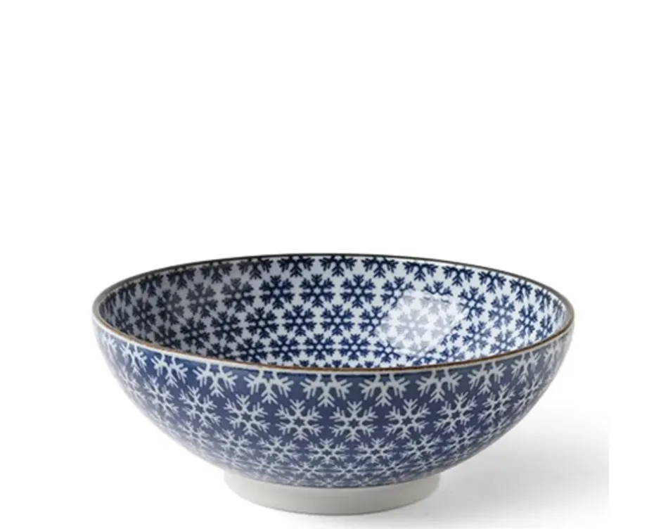 Serving Bowls & Plates^MIYA Company Blue & White Snowflake 8.25" Bowl