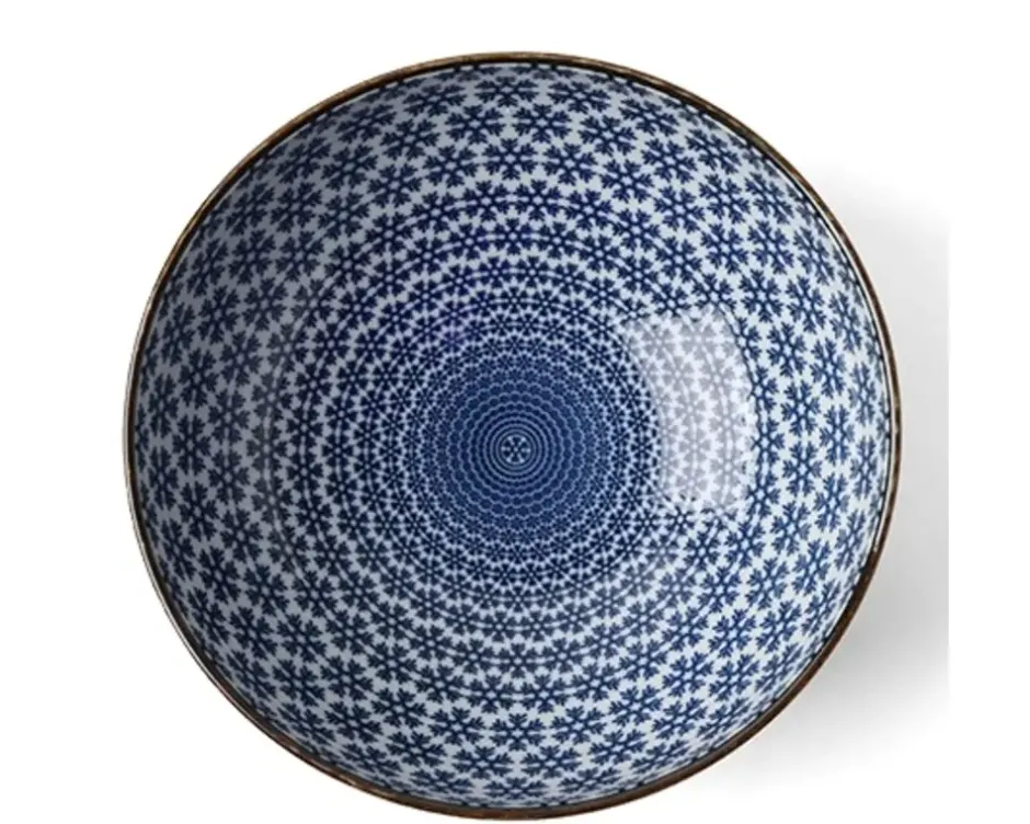 Serving Bowls & Plates^MIYA Company Blue & White Snowflake 8.25" Bowl