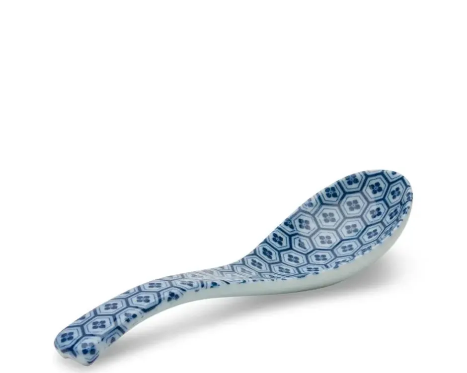 Soup Spoons^MIYA Company Blue & White Soup Spoon Set