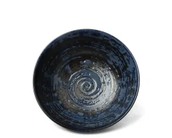 Serving Bowls & Plates^MIYA Company Blue Black Swirl 8.25