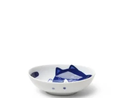Bowls^MIYA Company Blue Cats 5" X 3.75" Oval Bowl