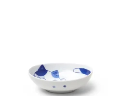 Bowls^MIYA Company Blue Cats 5" X 3.75" Oval Bowl