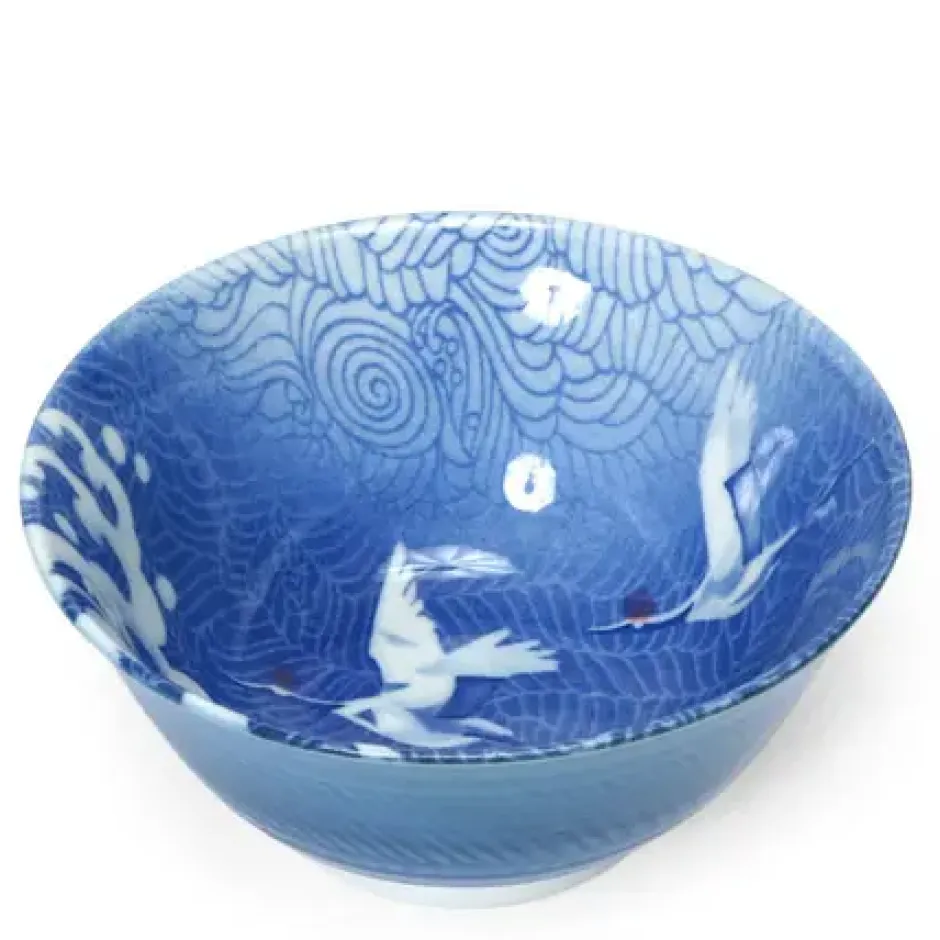 Medium Bowls^MIYA Company Blue Cranes 6" Bowl