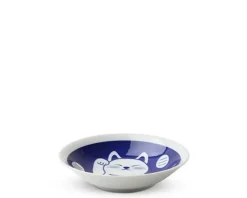 Plates^MIYA Company Blue Fortune Cat 6.5