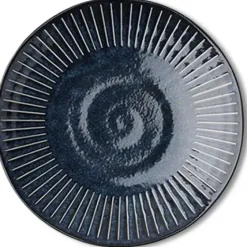Large Plates^MIYA Company Blue Namako Tokusa 9.75" Plate