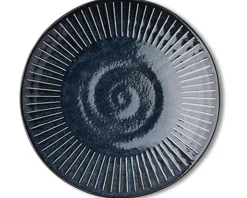 Large Plates^MIYA Company Blue Namako Tokusa 9.75" Plate