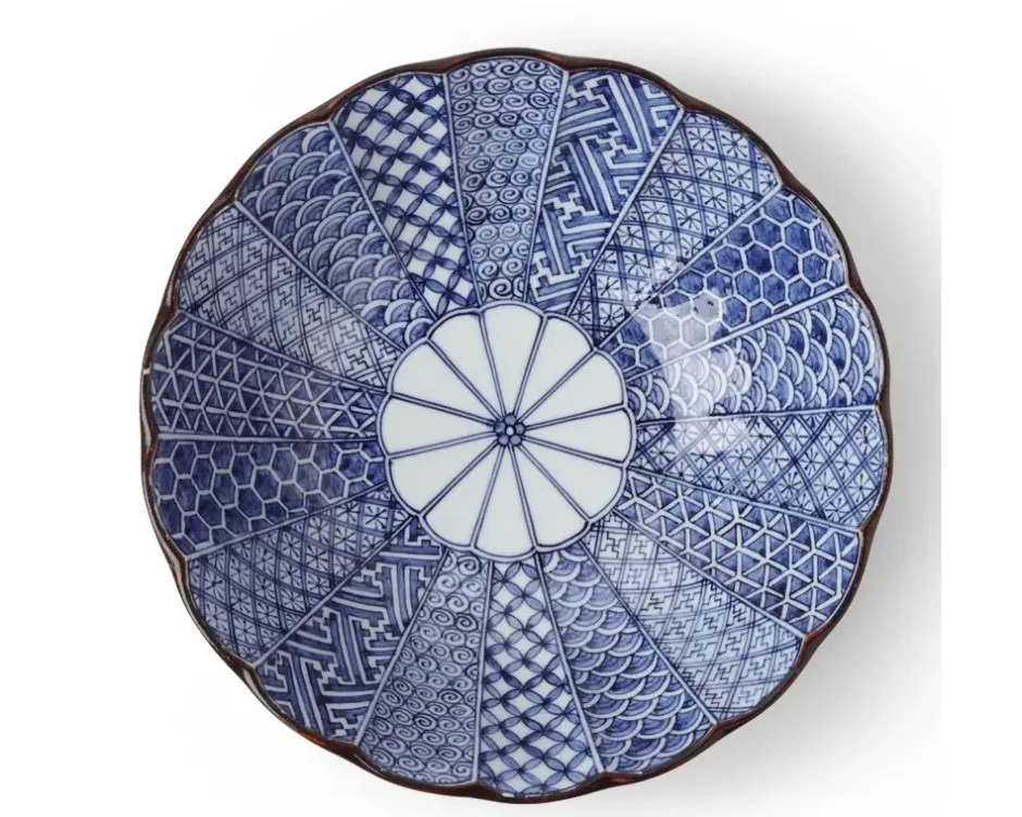 Serving Bowls & Plates^MIYA Company Blue Nishiki 10" Serving Bowl