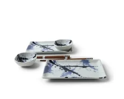 Plate Sets^MIYA Company Blue Sumi Sushi Set