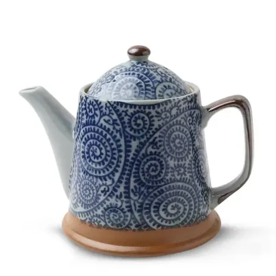 Teapots - Ceramic^MIYA Company Blue Vintage Karakusa Tea Pot