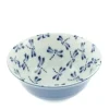 Medium Bowls^MIYA Company Bowl Blue & White Dragonfly 6"