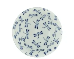 Medium Bowls^MIYA Company Bowl Blue & White Dragonfly 6