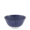 Blue & White 6" Bowls^MIYA Company Bowl Cobalt Cloud Swirls 5.75"