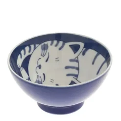Bowls^MIYA Company Bowl Rice Cat Blue Tabby 4-5/8"