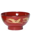 Specialty Service^MIYA Company Bowl Soup 4.5" Red Crane