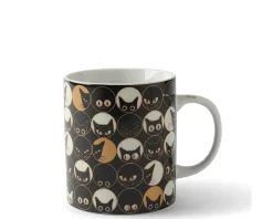 Cups/Mugs^MIYA Company Cat Eyes 8 Oz. Mug - Black