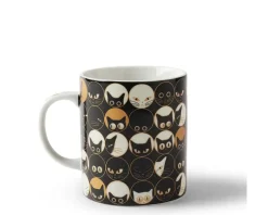 Cups/Mugs^MIYA Company Cat Eyes 8 Oz. Mug - Black