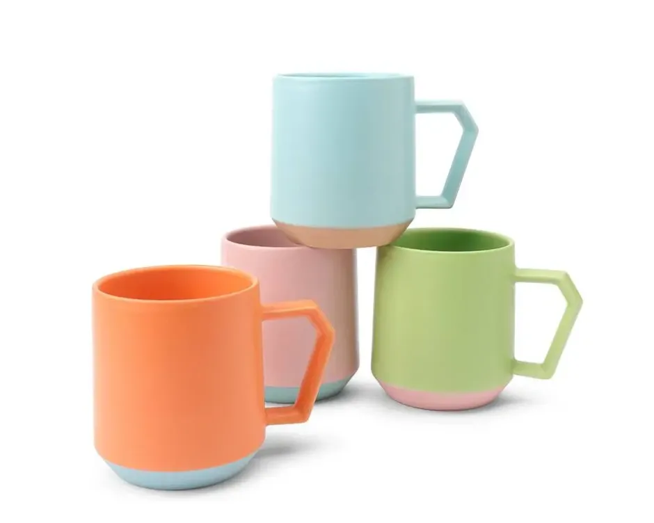 Mugs^MIYA Company Chips 12 Oz. Mug Pastel Orange