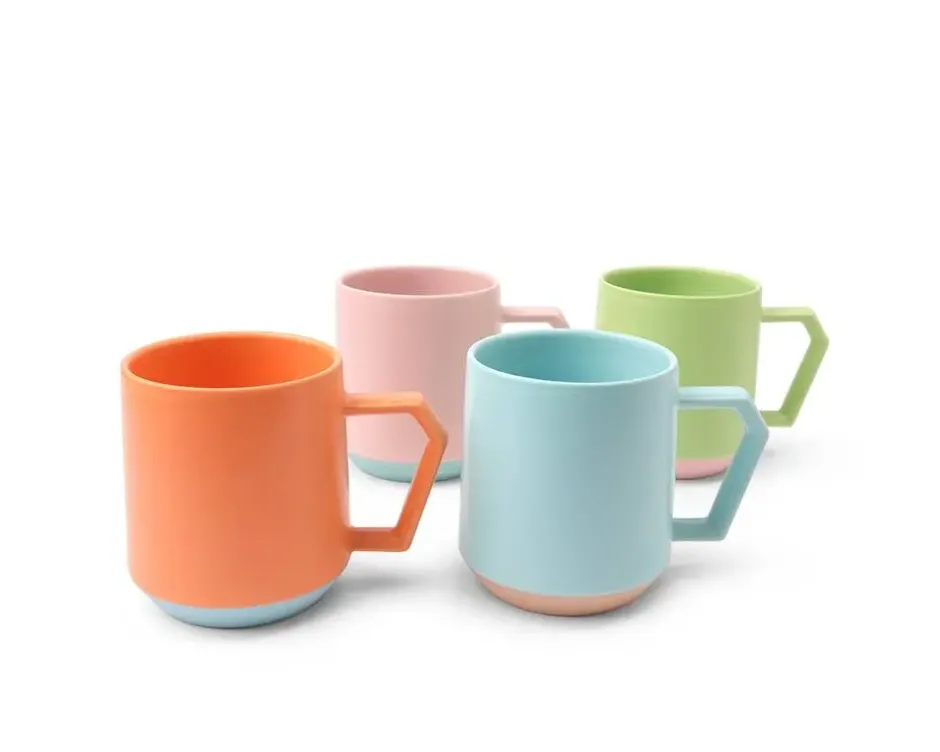 Mugs^MIYA Company Chips 12 Oz. Mug Pastel Pink