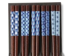 Chopsticks^MIYA Company Chopsticks Set Wood Aizome Patterns