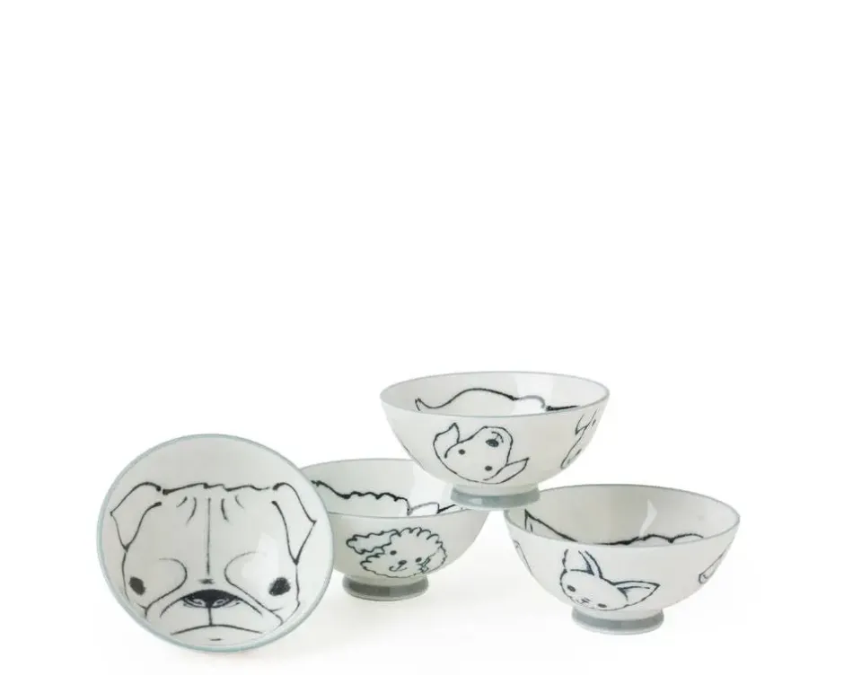 Dogs^MIYA Company Dog Days 4.5" Rice Bowl Set