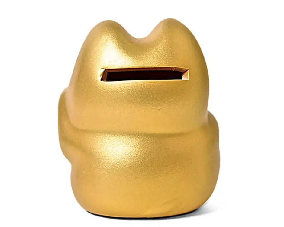 Figurines^MIYA Company Feng Shui Fortune Cat Bank - Gold