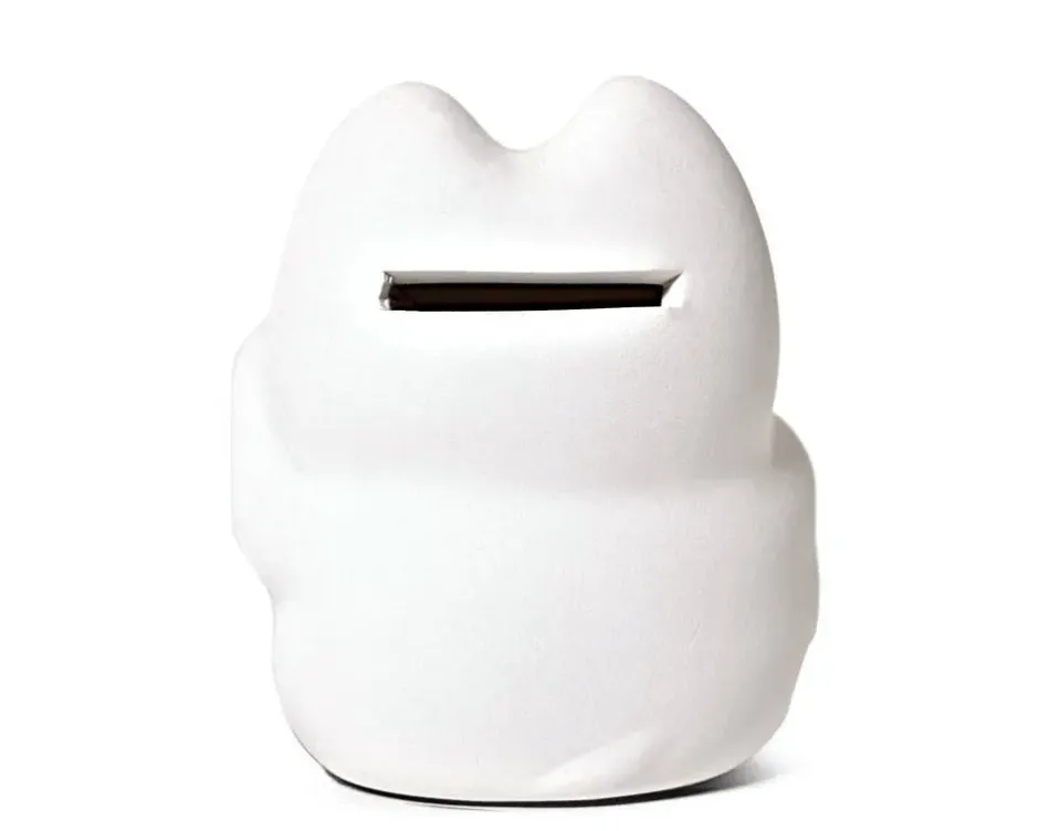 Figurines^MIYA Company Feng Shui Fortune Cat Bank - White