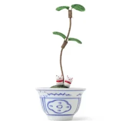 Figurines^MIYA Company Figurine Potted Plant Fortune Cats