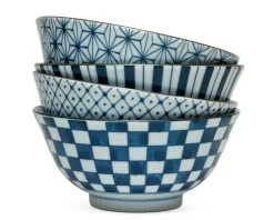 Medium Bowls^MIYA Company Four Pattern 6" Bowl Set