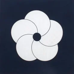 Furoshiki & Tenugui^MIYA Company Furoshiki Pattern Flowers Black 27.5" Sq.