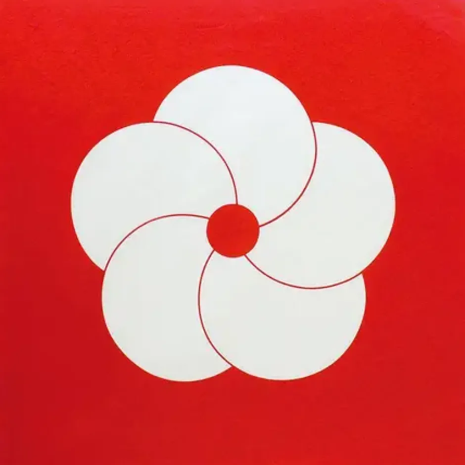 Furoshiki & Tenugui^MIYA Company Furoshiki Pattern Flowers Red 27.5" Sq.