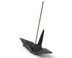 Incense^MIYA Company Incense Holder Black Peace Crane