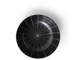 Medium Bowls^MIYA Company Kasa Lines Black 5.5
