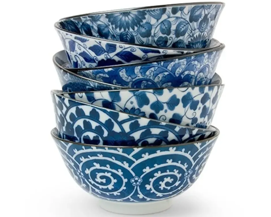 Medium Bowls^MIYA Company Kikuzome Karakusa 6" Bowl