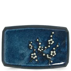 Medium Plates^MIYA Company Namako Blossoms 7.25" X 5" Plate