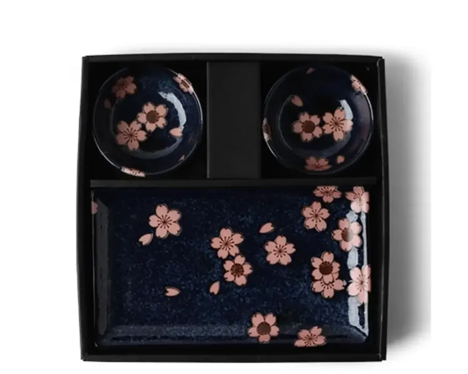 Plate Sets^MIYA Company Namako Pink Sakura Sushi For Two Set