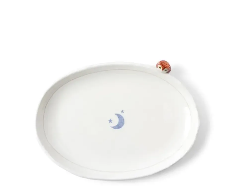 Plates^MIYA Company Plate Owl & Moon Design